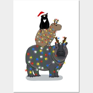 Christmas Animal Stack Posters and Art